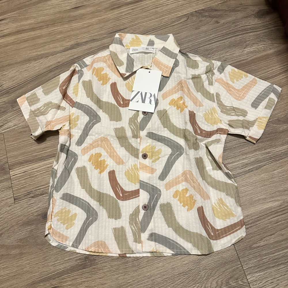 NWT Zara boys button up
